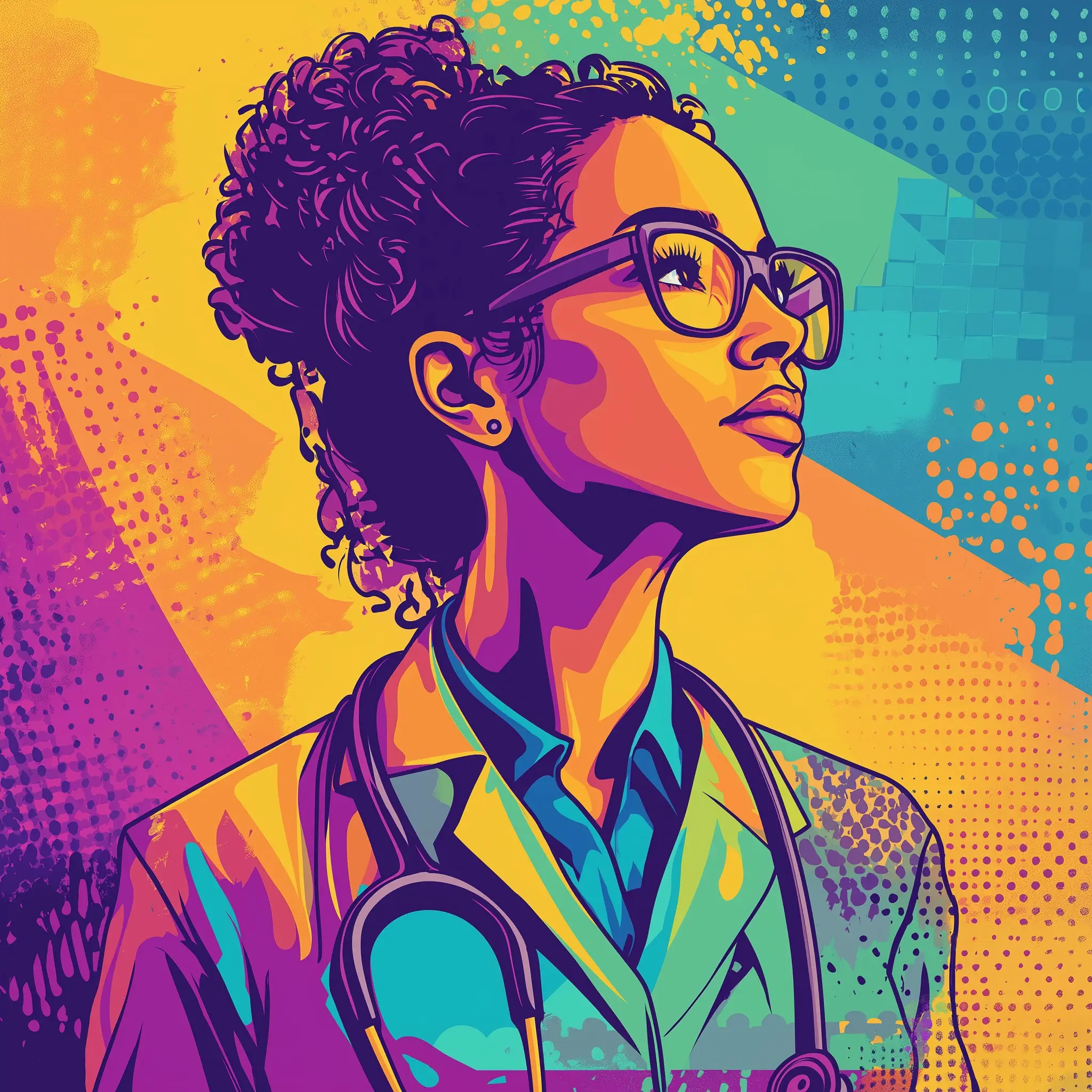 A young doctor with a stethoscope